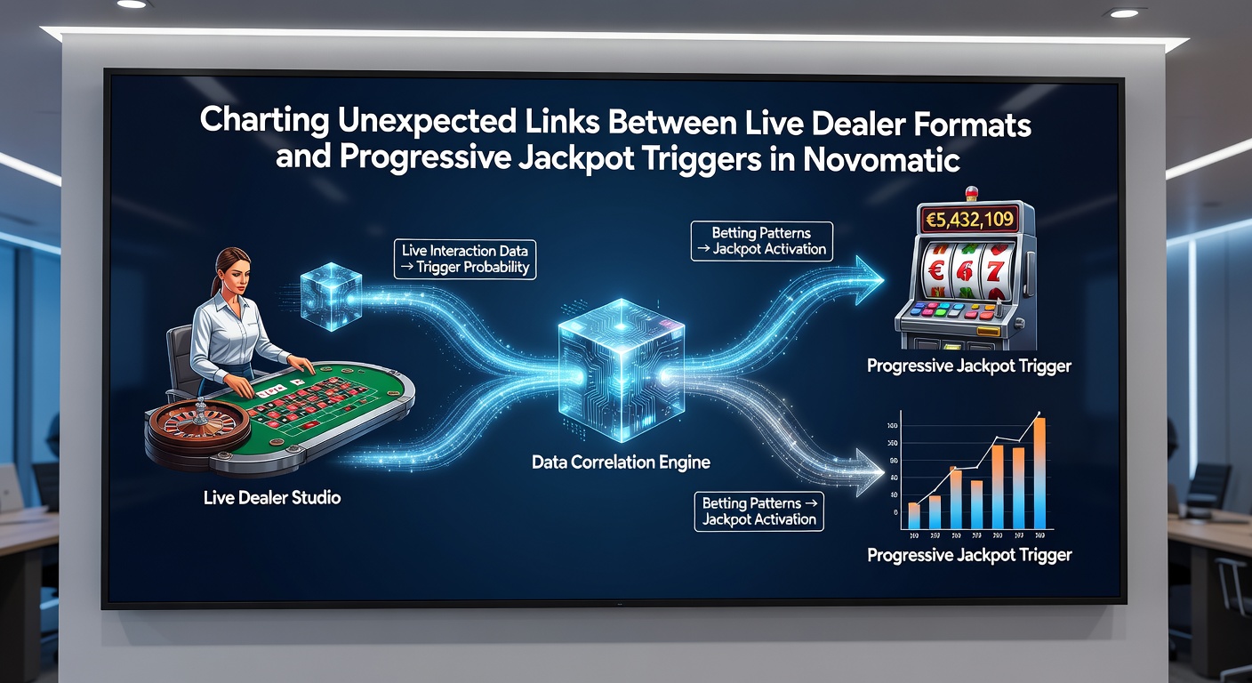 Illustration der Verknüpfung von Live-Dealer-Ereignissen mit Jackpot-Triggern in mobilen Novomatic-Spielen